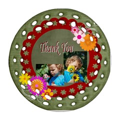 thank you - Round Filigree Ornament (Two Sides)