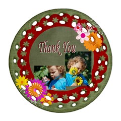 thank you - Round Filigree Ornament (Two Sides)