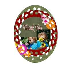 thank you - Oval Filigree Ornament (Two Sides)
