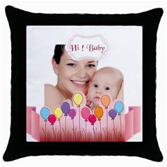 baby - Throw Pillow Case (Black)