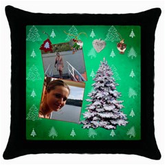 SimplyChristmas Vol1 - Throw Pillow Case  - Throw Pillow Case (Black)