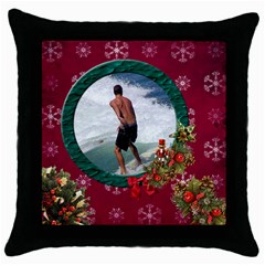 SimplyChristmas Vol1 - Throw Pillow Case  - Throw Pillow Case (Black)