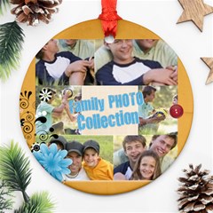 family - Round Ornament (Two Sides)