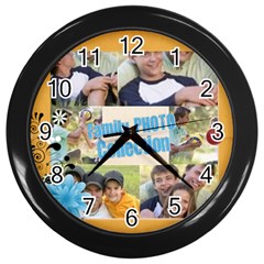 family - Wall Clock (Black)