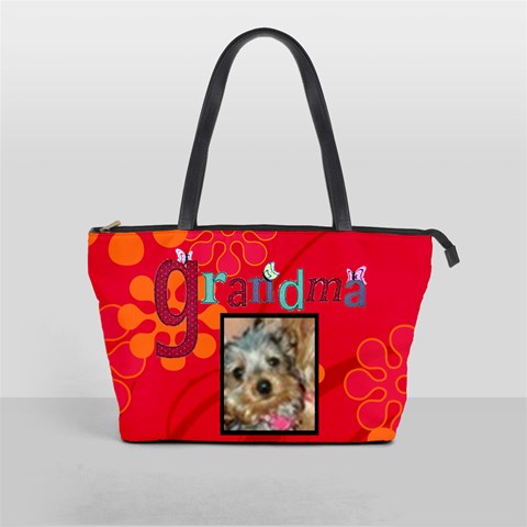 Red Flowered Classic Handbag By Kim Blair Front
