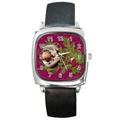 ShabbyChristmas Vol1 - Square Metal Watch 