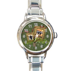 ShabbyChristmas Vol1 - Round Italian Watch  - Round Italian Charm Watch