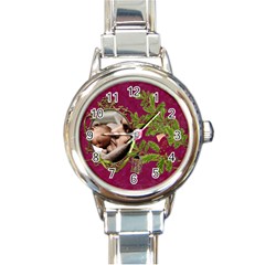 ShabbyChristmas Vol1 - Round Italian Watch  - Round Italian Charm Watch