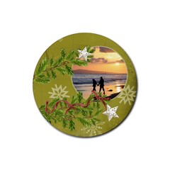 ShabbyChristmas Vol1 - Rubber Coaster(round)  - Rubber Coaster (Round)