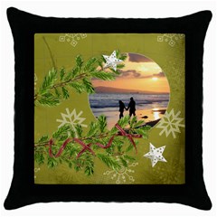 ShabbyChristmas Vol1 - Throw Pillow Case  - Throw Pillow Case (Black)