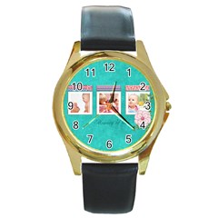 baby - Round Gold Metal Watch