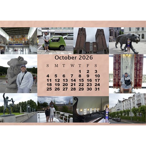 Our Travels Desktop 8 5x6  Calendar By Deborah Oct 2026