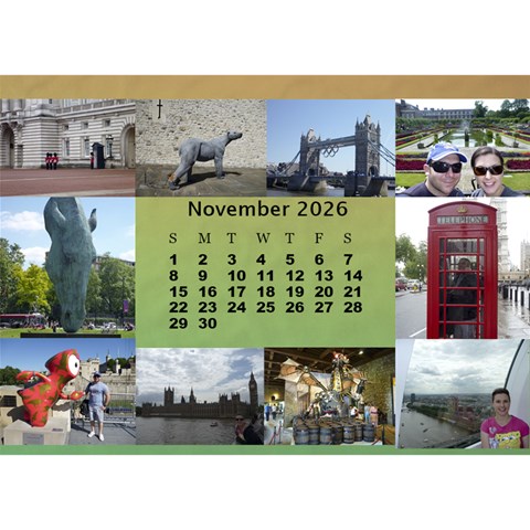 Our Travels Desktop 8 5x6  Calendar By Deborah Nov 2026