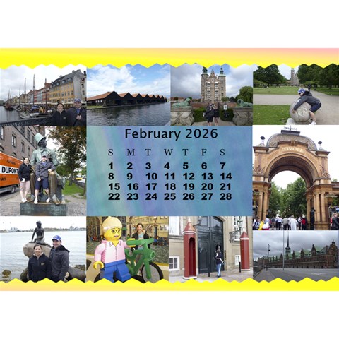 Our Travels Desktop 8 5x6  Calendar By Deborah Feb 2026