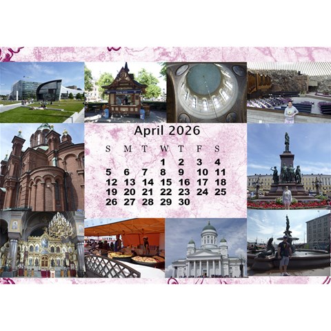 Our Travels Desktop 8 5x6  Calendar By Deborah Apr 2026