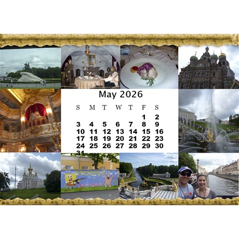 Our Travels Desktop 8 5x6  Calendar By Deborah May 2026