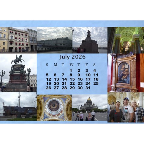 Our Travels Desktop 8 5x6  Calendar By Deborah Jul 2026