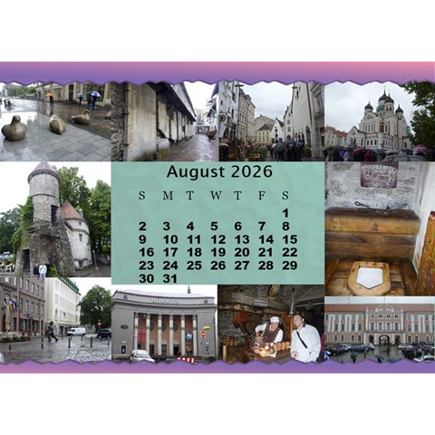 Our Travels Desktop 8 5x6  Calendar By Deborah Aug 2026