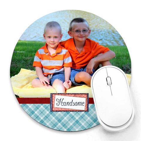 Stef Round Mousepad By Charity Howard 8 x8  Round Mousepad - 1