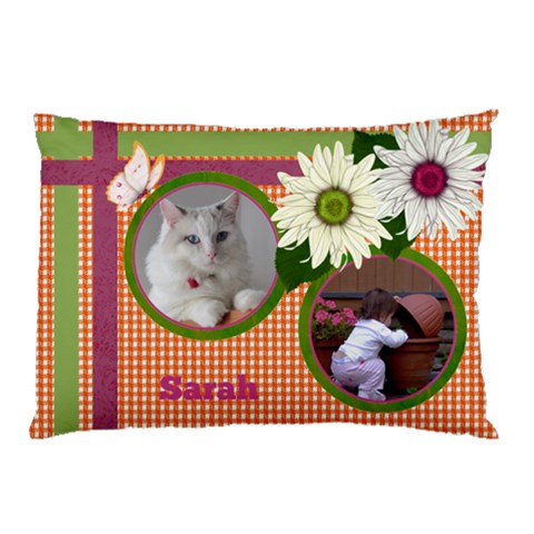 Named Pillow Case With Flowers By Deborah 26.62 x18.9  Pillow Case