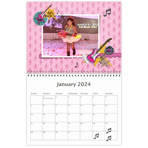 Wall Calendar (11 X 8 5) Jan 2024