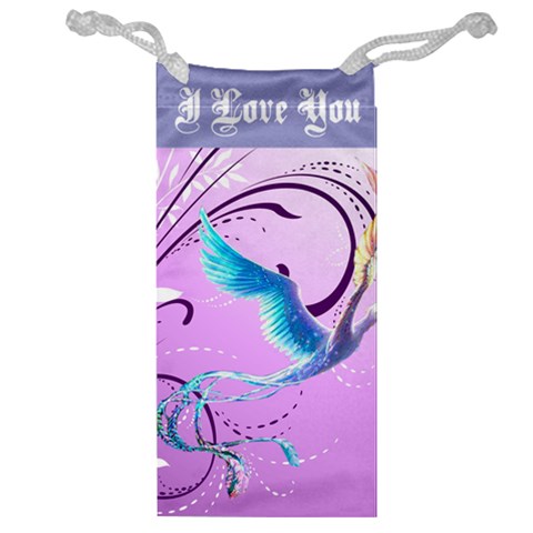 Mystical Bird Jewelry Bag By Kim Blair Front