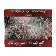 Fireworks on black Cosmetic bag (XL)