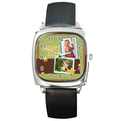 super star - Square Metal Watch