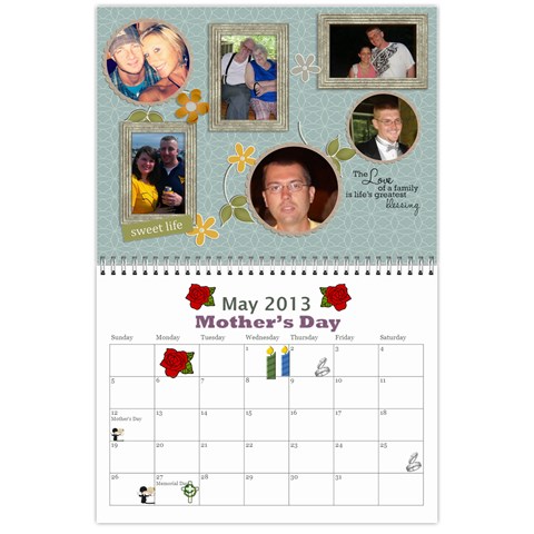 2013 Calendar By Loralie May 2013
