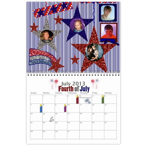 2013 Calendar By Loralie Jul 2013