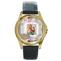 lucky me - Round Gold Metal Watch lucky me - Round Gold Metal Watch
