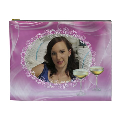 Misty Pink Cosmetic Bag (xl) By Deborah Front