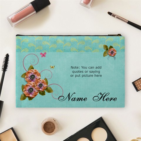 (l) Cosmetic Bag: Flowers Bloom By Jennyl Back