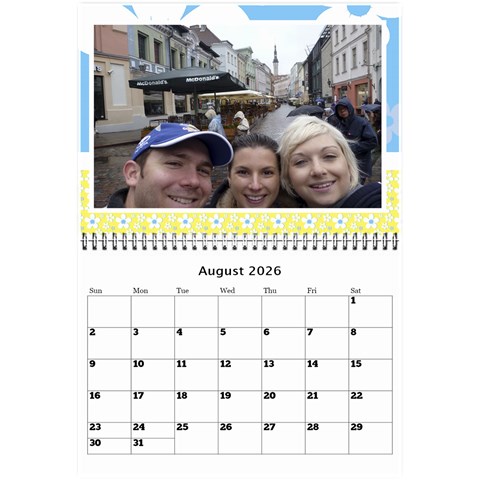 Happy Days (any Year) Mini Wall Calendar By Deborah Aug 2026