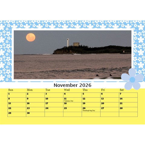 Happy Days Desktop Calendar (any Year) 8 5x6 By Deborah Nov 2026