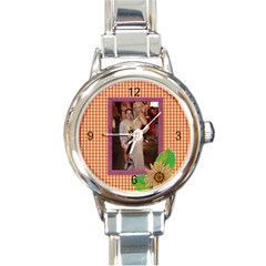 Elegant Round Italian Charm Watch