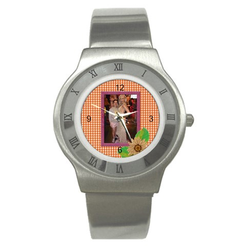 Elegant Stainless Steel Watch By Deborah Front