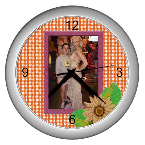 Elegant Wall Clock (silver) By Deborah Front