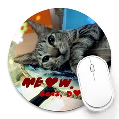 Meow - Collage Round Mousepad