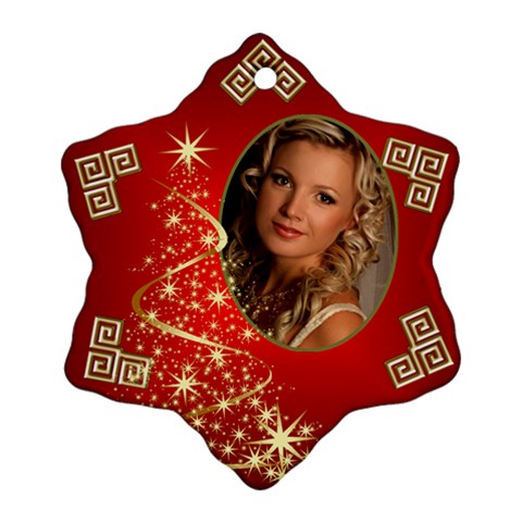 Sparkle Snowflake Ornament By Deborah Front