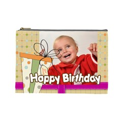 happy birthday - Cosmetic Bag (Large) happy birthday - Cosmetic Bag (Large)
