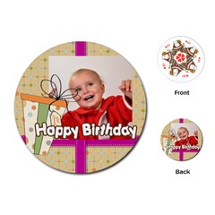 happy birthday - Playing Cards Single Design (Round) happy birthday - Playing Cards Single Design (Round)