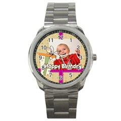 happy birthday - Sport Metal Watch