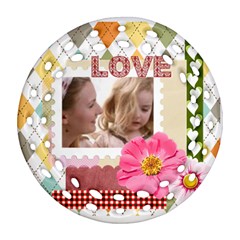 love - Round Filigree Ornament (Two Sides)