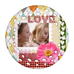 love - Round Filigree Ornament (Two Sides)