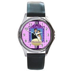 memory - Round Metal Watch