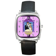 memory - Square Metal Watch