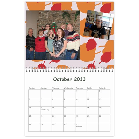 Calendar For Cheryl 2013 By Carrie Wardell Oct 2013