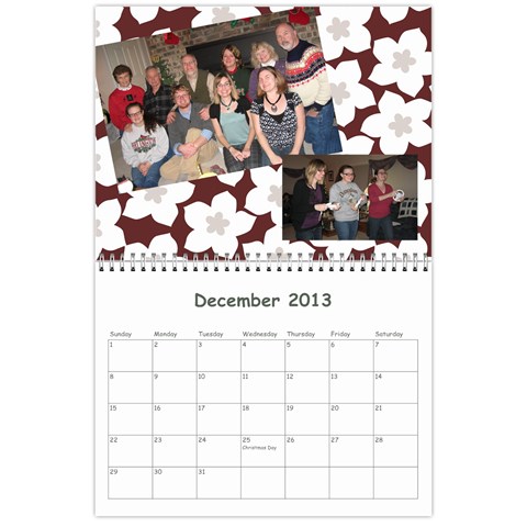 Calendar For Cheryl 2013 By Carrie Wardell Dec 2013