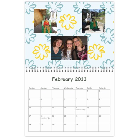 Calendar For Cheryl 2013 By Carrie Wardell Feb 2013
